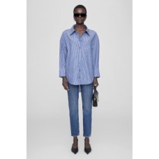 Anine Bing Mika Women's Blue White Striped Shirts