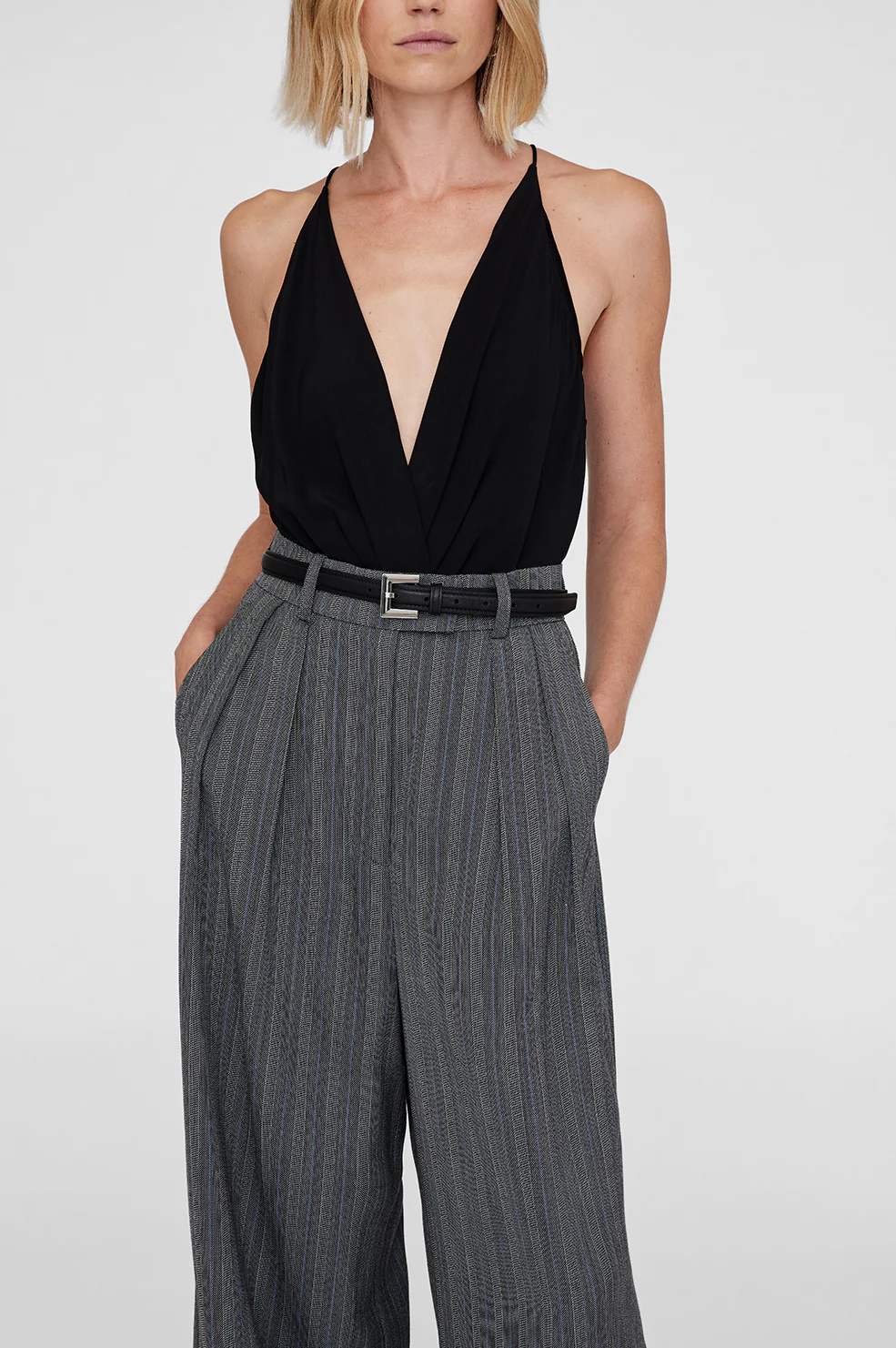 Nicola Belt - Black With Silver