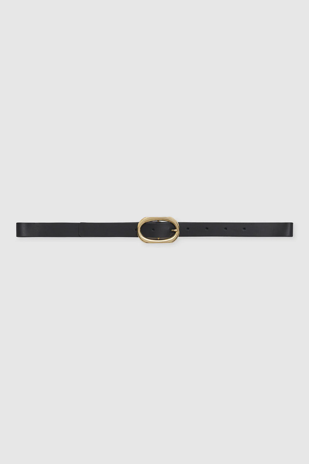 Small Signature Link Belt - Black With Gold