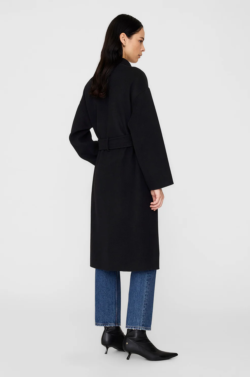Dylan Coat - Black Cashmere Blend