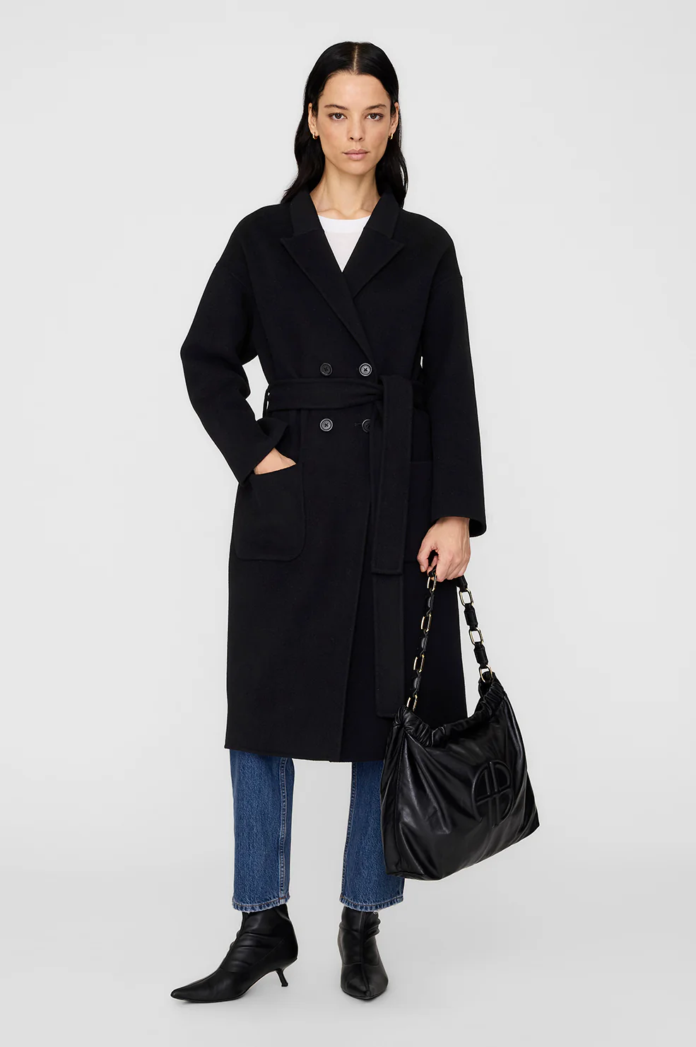 Dylan Coat - Black Cashmere Blend