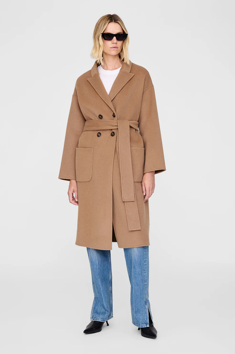 Dylan Coat - Camel Cashmere Blend