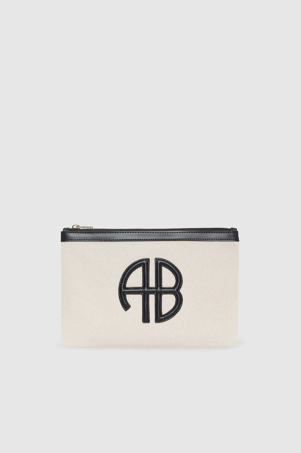 Lili Pouch - Natural Canvas With Black