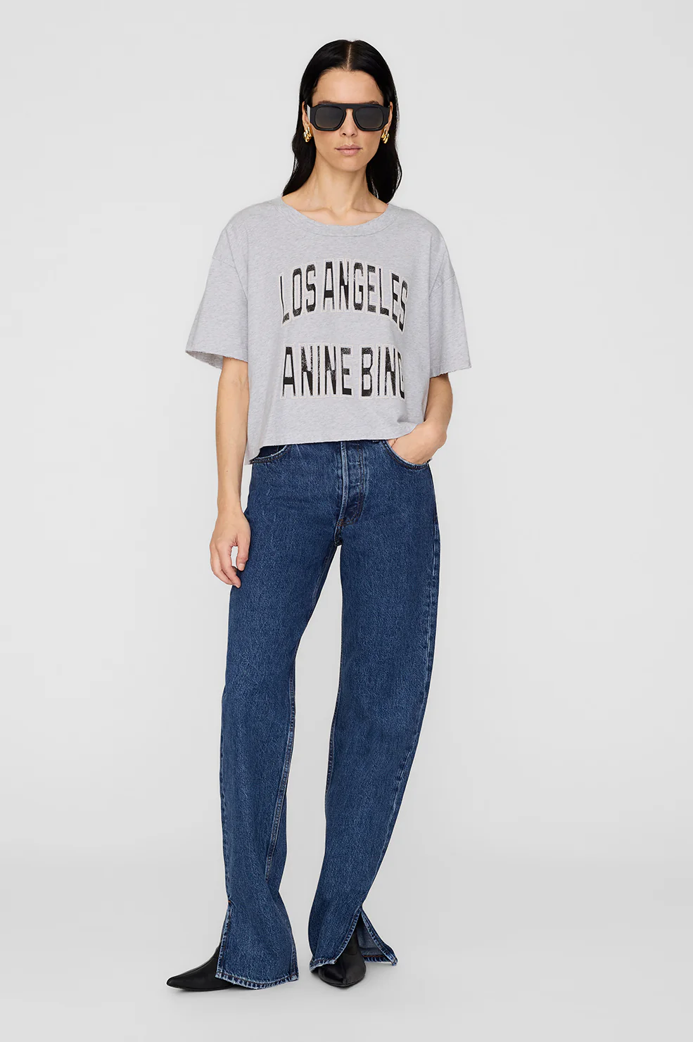 Johnny Cropped Tee - Grey