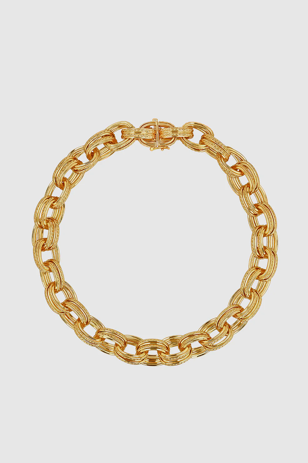 Double Link Chain Necklace - Gold