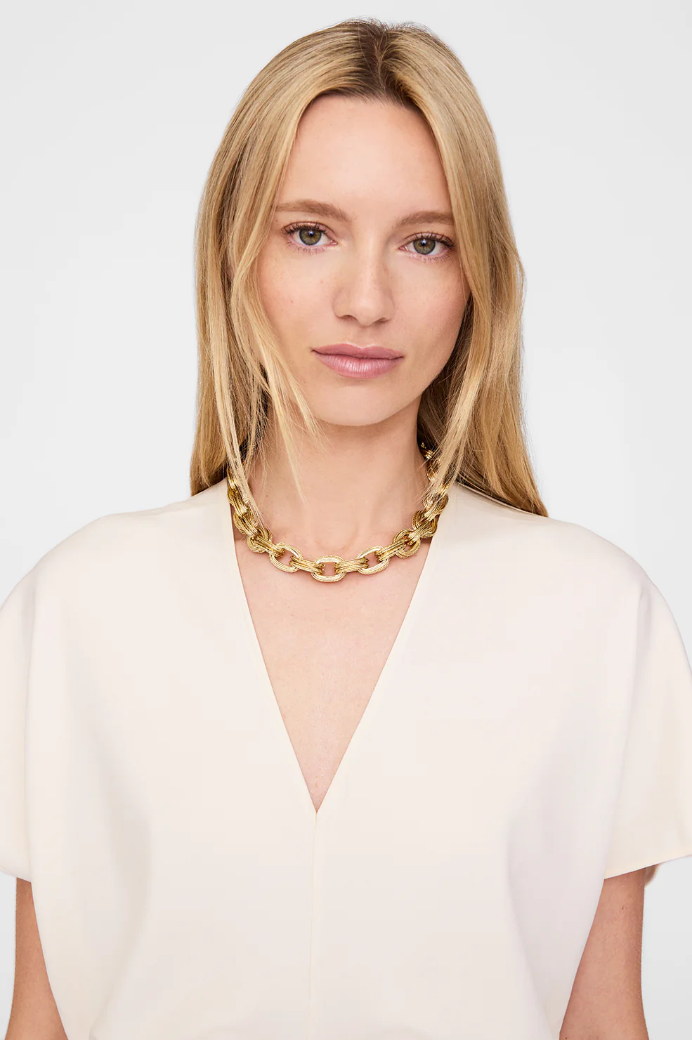 Double Link Chain Necklace - Gold