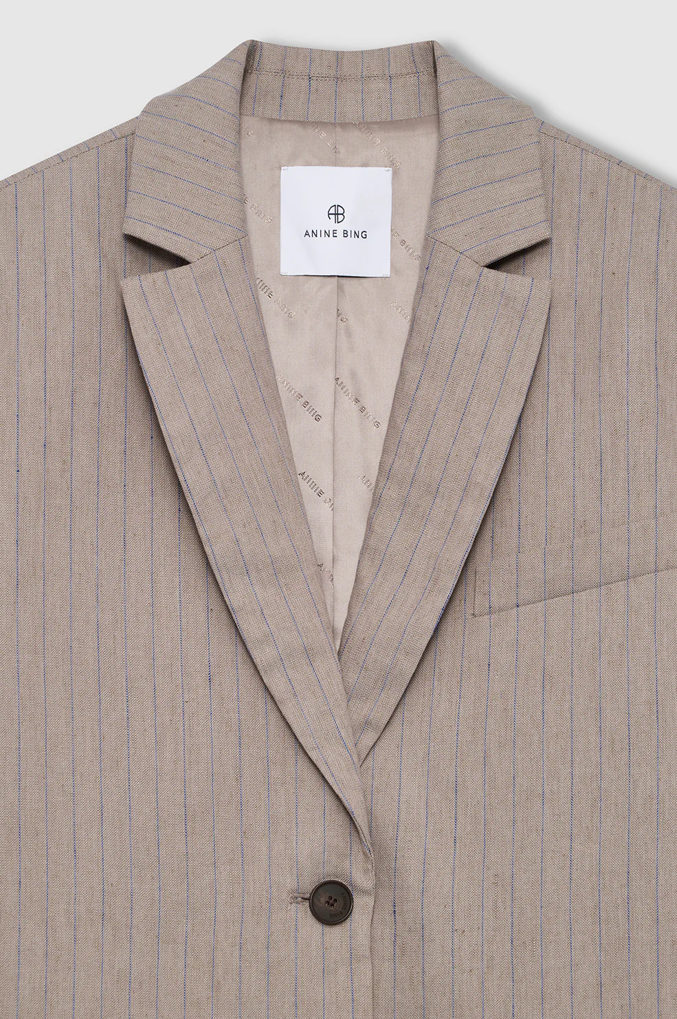 1220-quinn-blazer-taupe-and-blue-pinstripe-4.webp Quinn Blazer - Taupe And Blue Pinstripe
