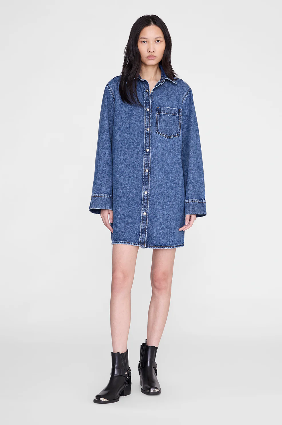Mary Dress Long Sleeve - Freshwater Blue
