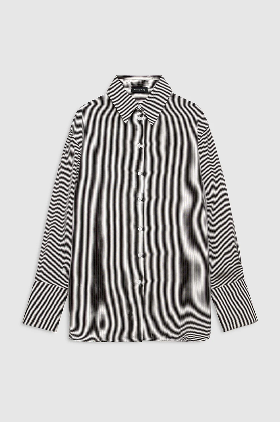 1316-bridget-shirt-white-and-black-mini-stripe-3.webp Bridget Shirt - White And Black Mini Stripe