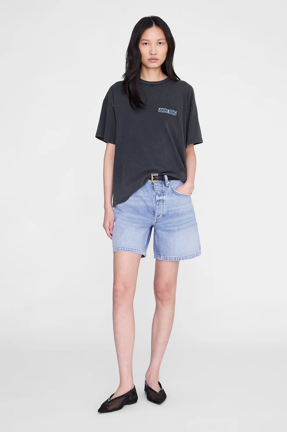 Cade Tee Palm - Washed Black