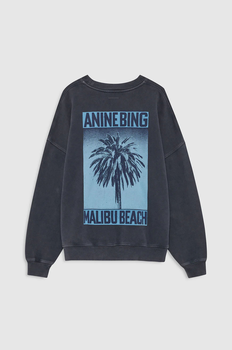 Miles Sweatshirt Palm - Washed Black