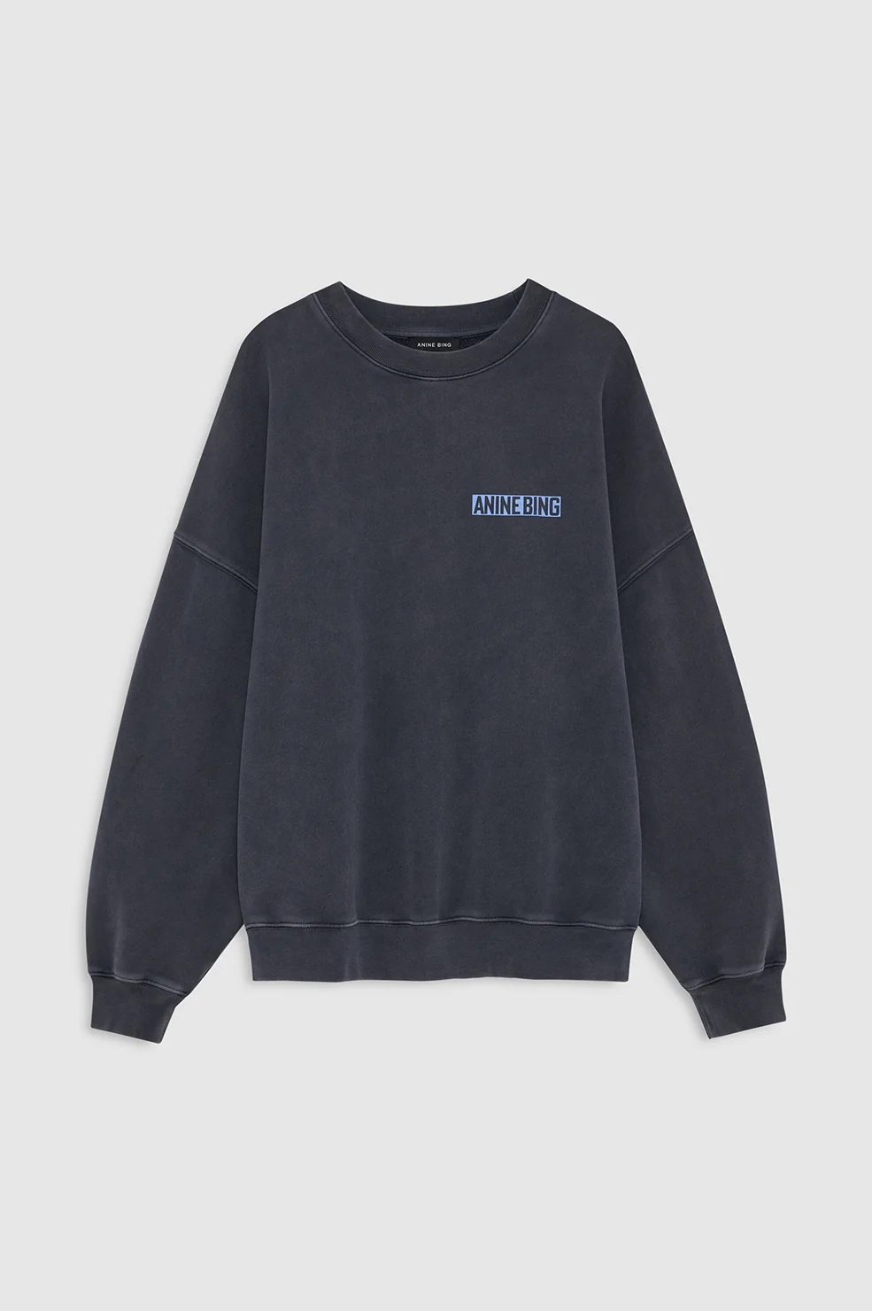Miles Sweatshirt Palm - Washed Black