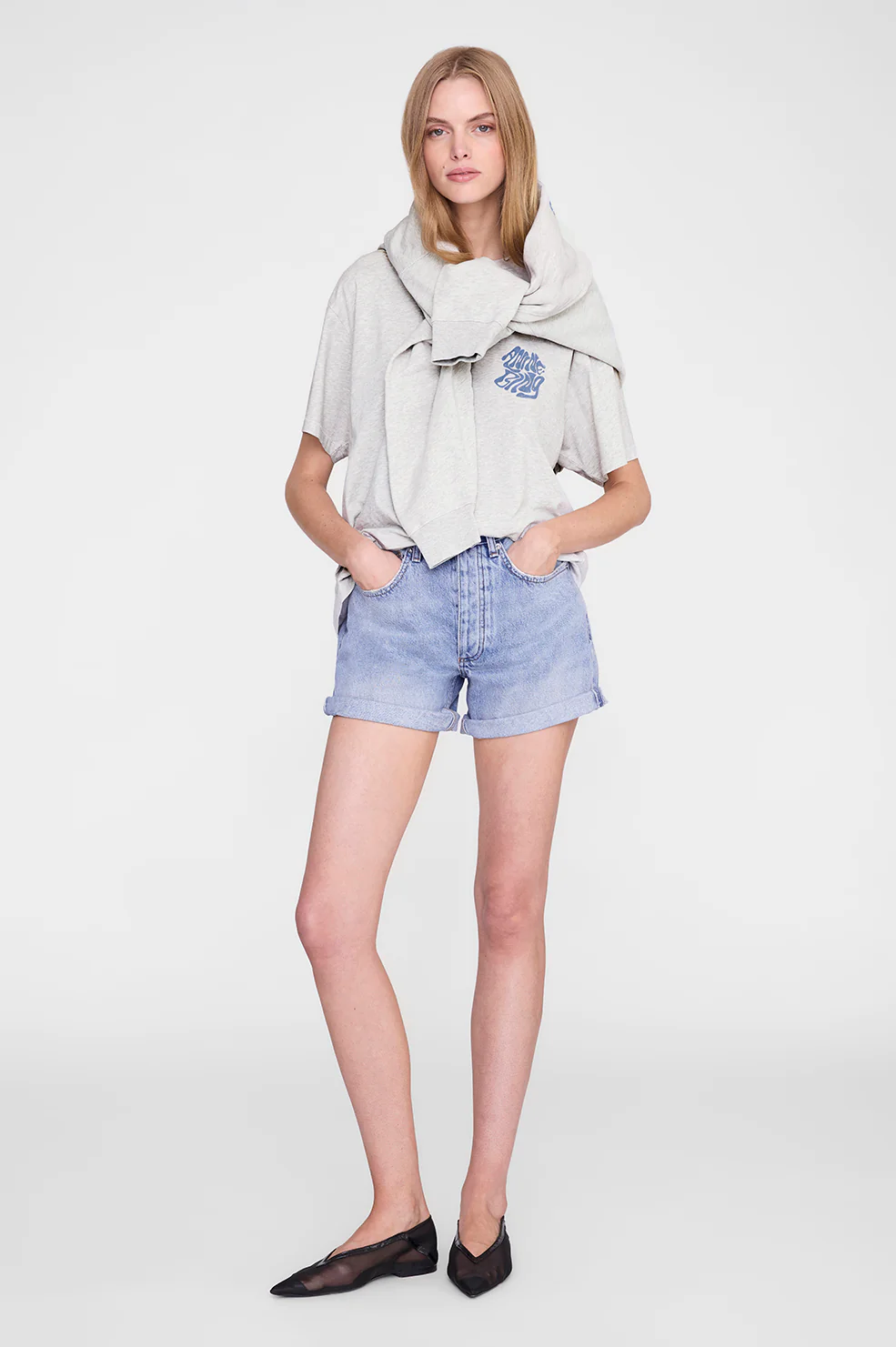 Cade Tee Wave - Heather Grey