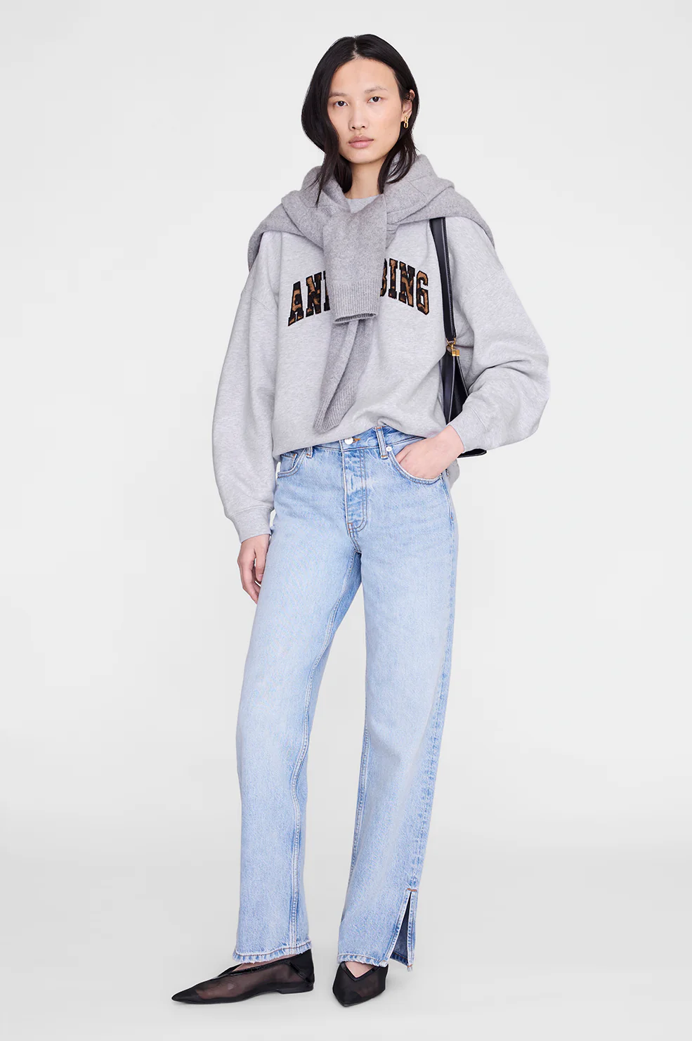 1361-miles-sweatshirt-anine-bing-leopard-heather-grey-2.webp Miles Sweatshirt Anine Bing Leopard - Heather Grey