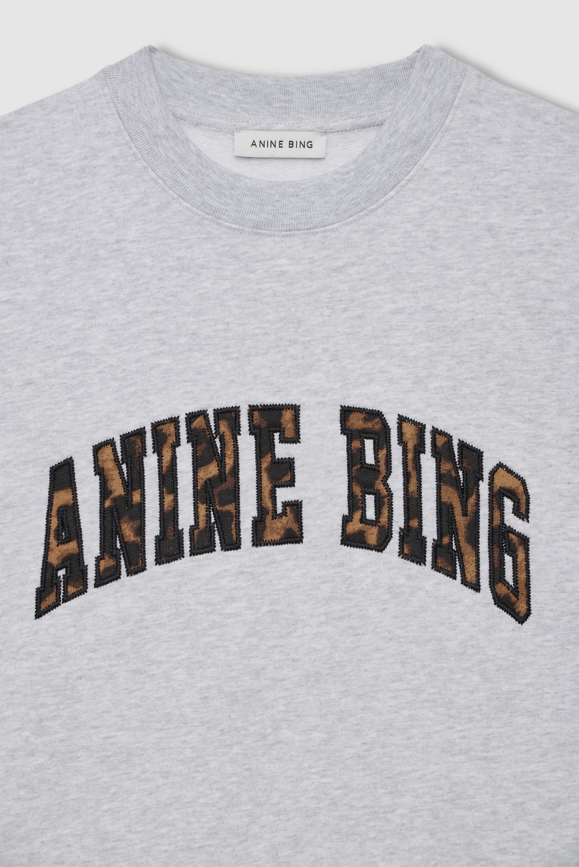 1361-miles-sweatshirt-anine-bing-leopard-heather-grey-4.jpg Miles Sweatshirt Anine Bing Leopard - Heather Grey