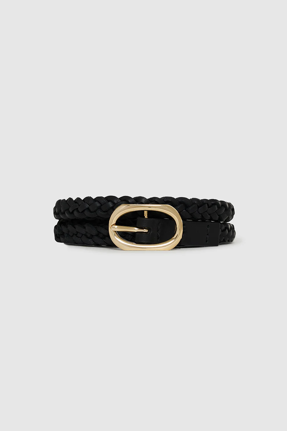 Small Double Signature Link Belt Braided - Black