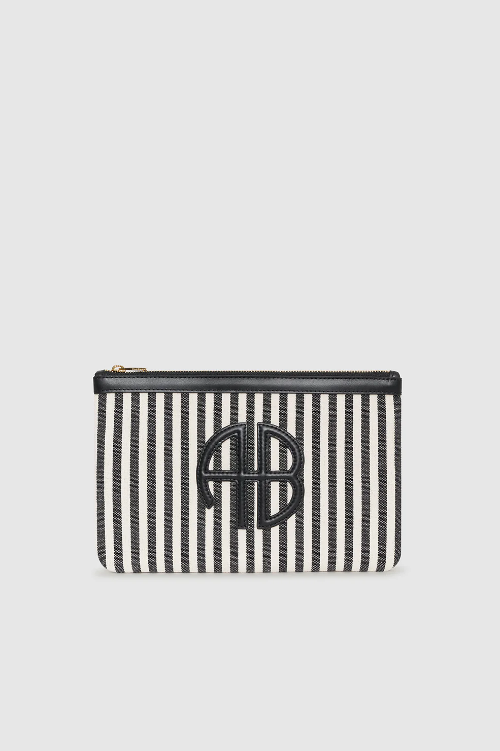 Lili Pouch - White And Black Stripe