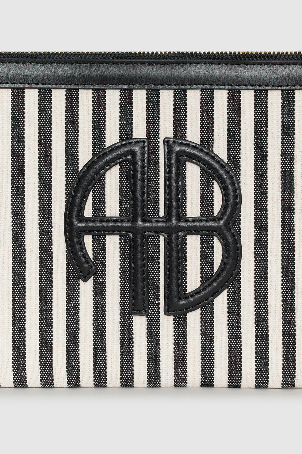 Lili Pouch - White And Black Stripe