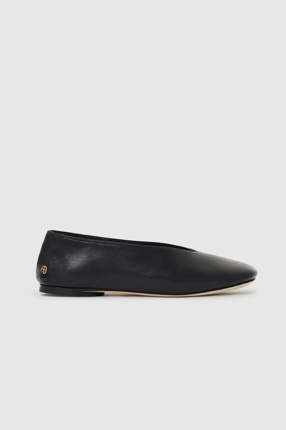 Ana Flats Smooth Leather - Black