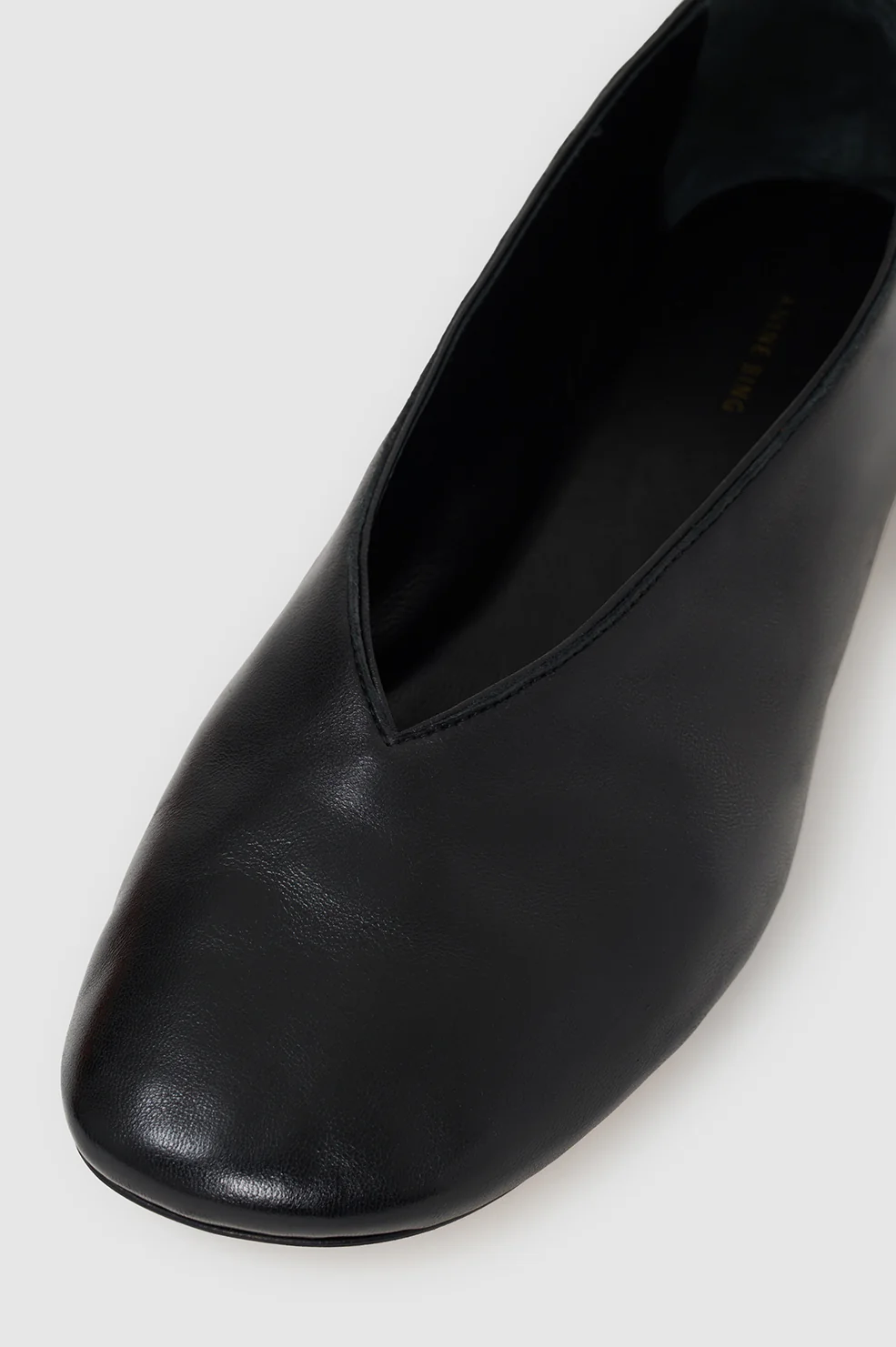 Ana Flats Smooth Leather - Black
