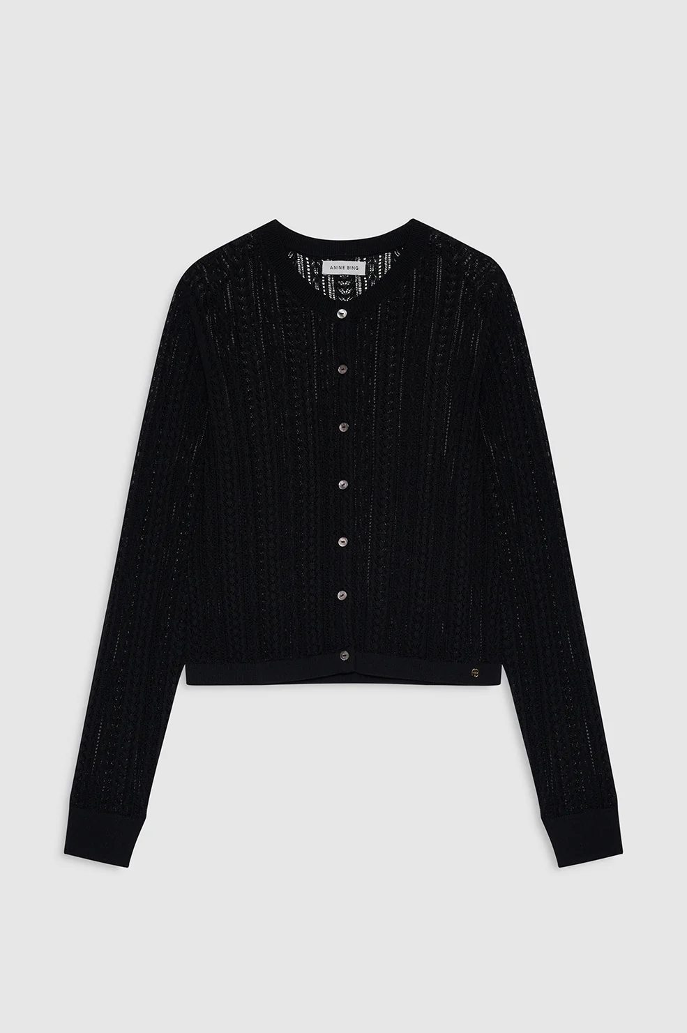 Moni Crop Cardigan - Black