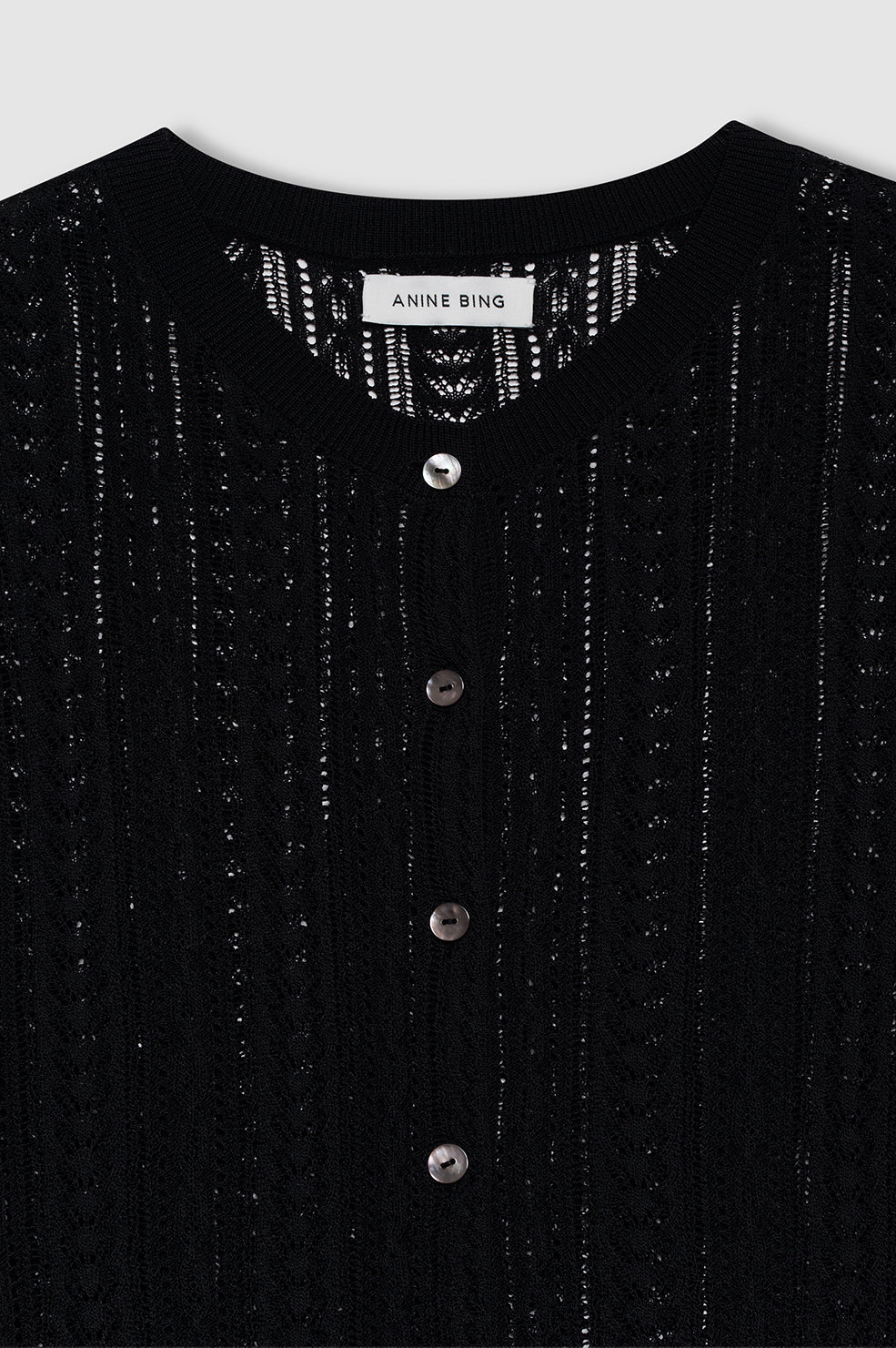 Moni Crop Cardigan - Black