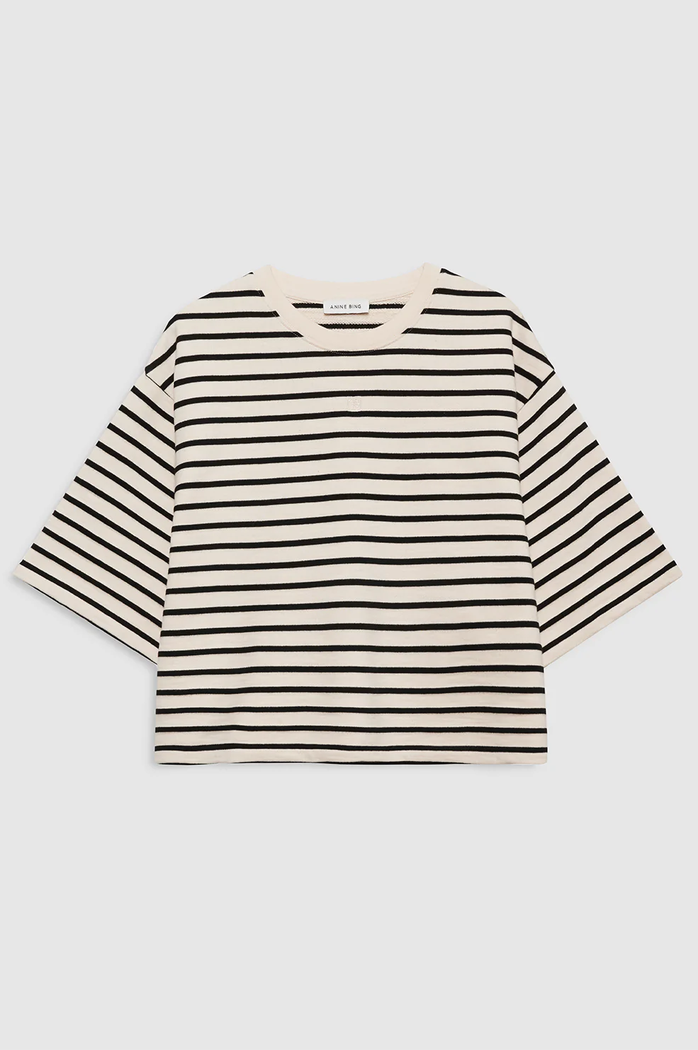 1422-myers-cropped-tee-black-stripe-french-terry-3.webp Myers Cropped Tee - Black Stripe French Terry