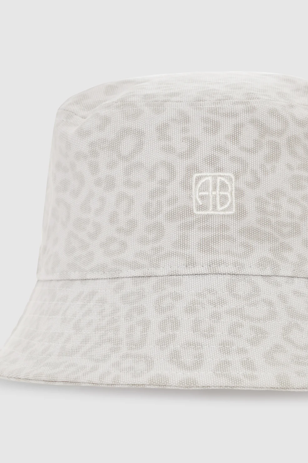 Nicks Bucket Hat - Washed White Leopard