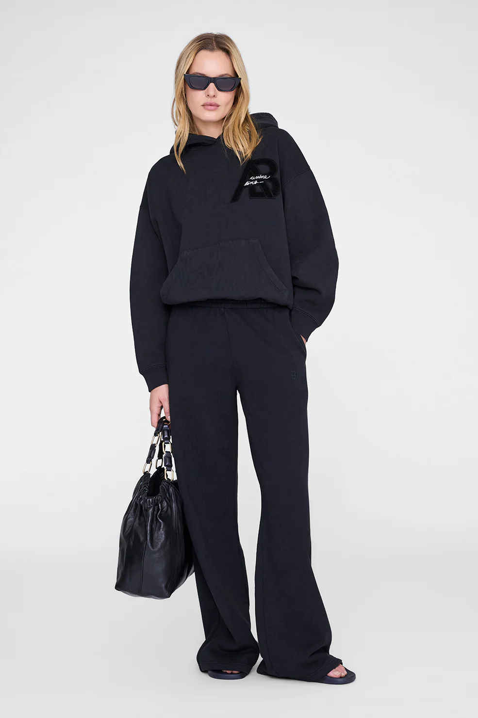 Kacey Sweatpant Monogram - Vintage Black