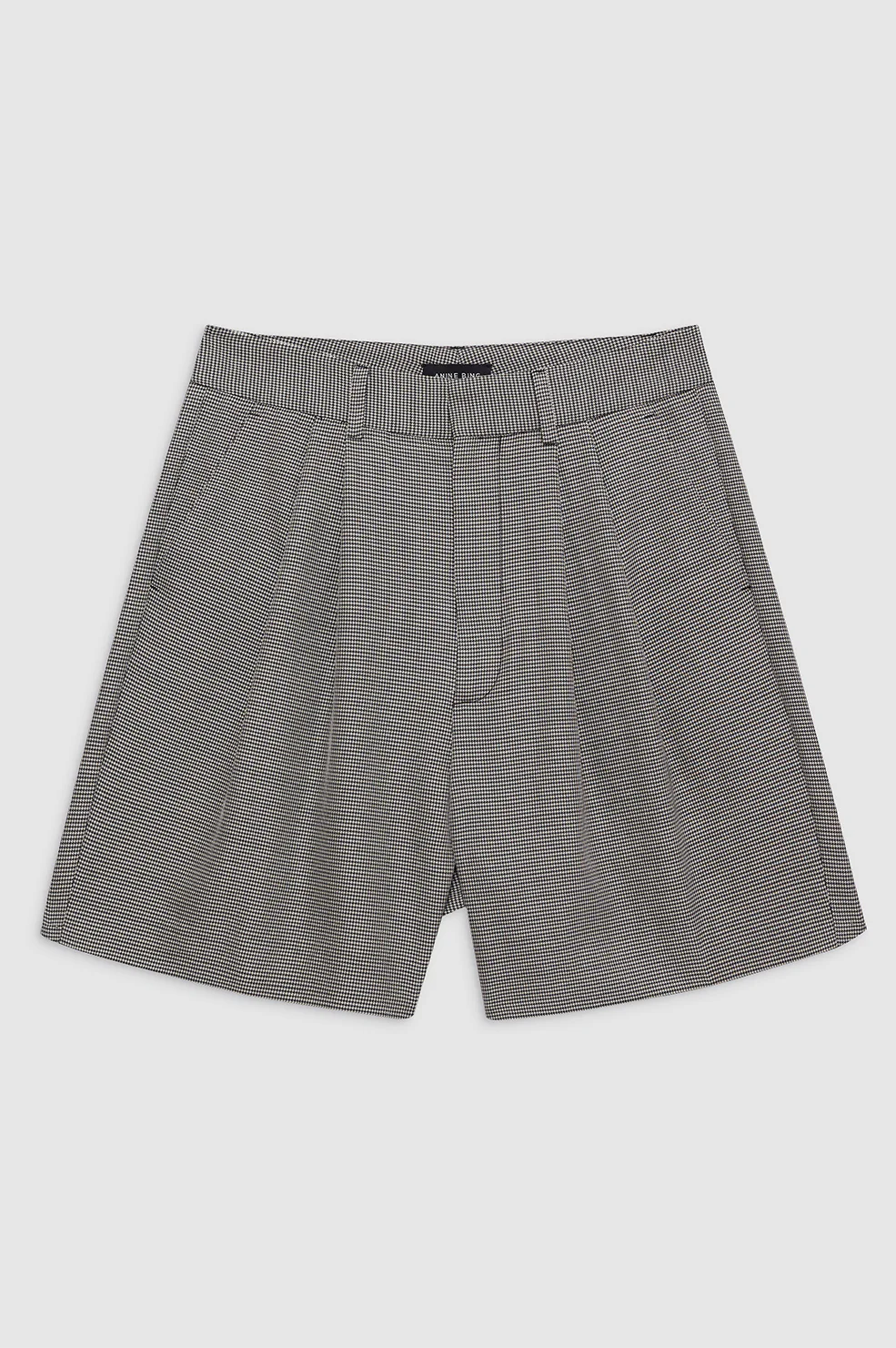 Carrie Short - Black And White Mini Houndstooth