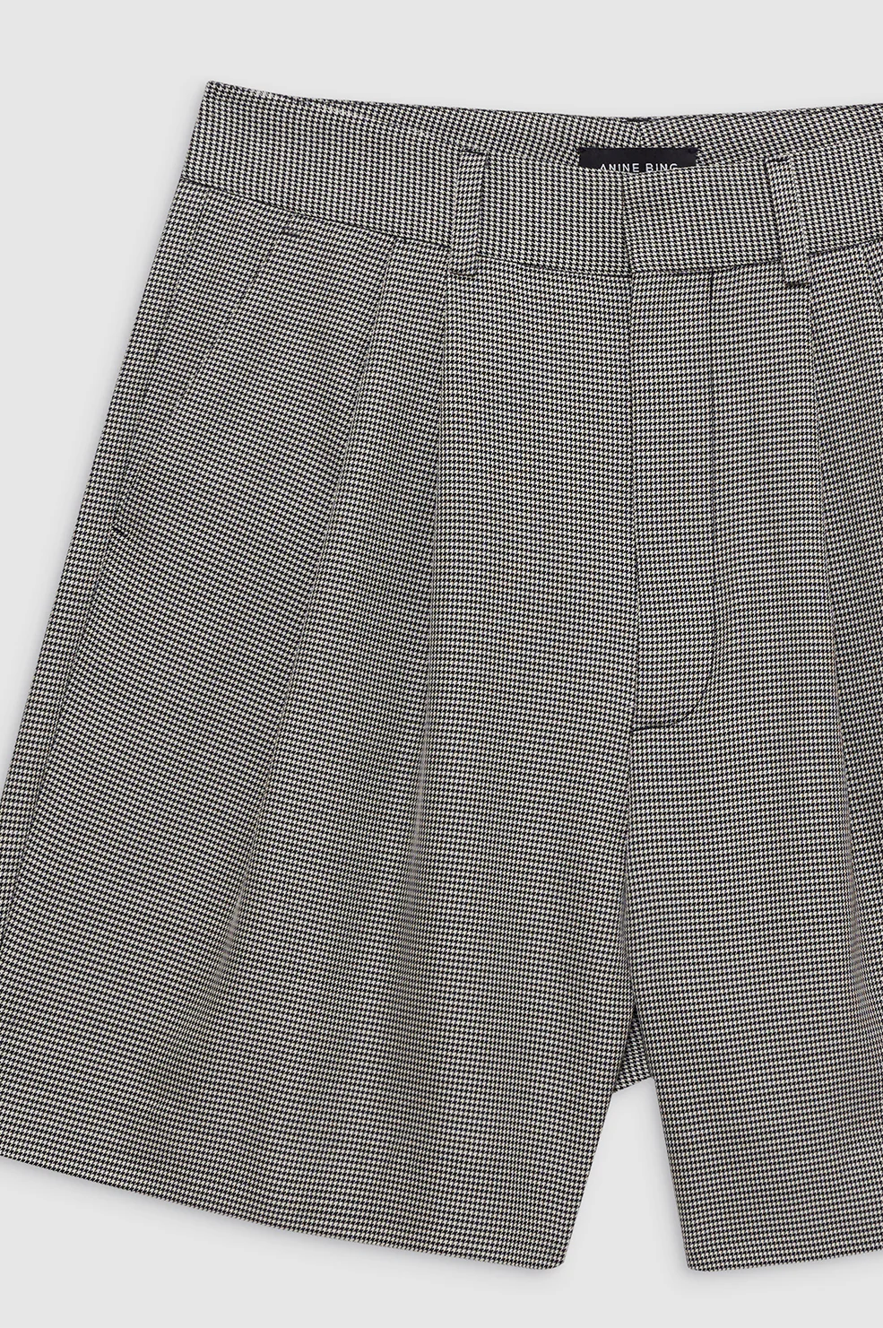 Carrie Short - Black And White Mini Houndstooth