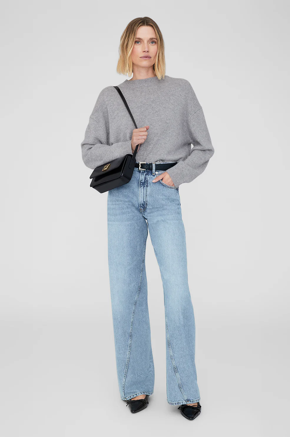 Elly Crossbody Bag - High-Shine Black