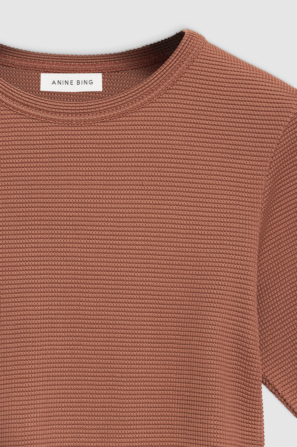 Caitlyn Top - Terracotta Waffle