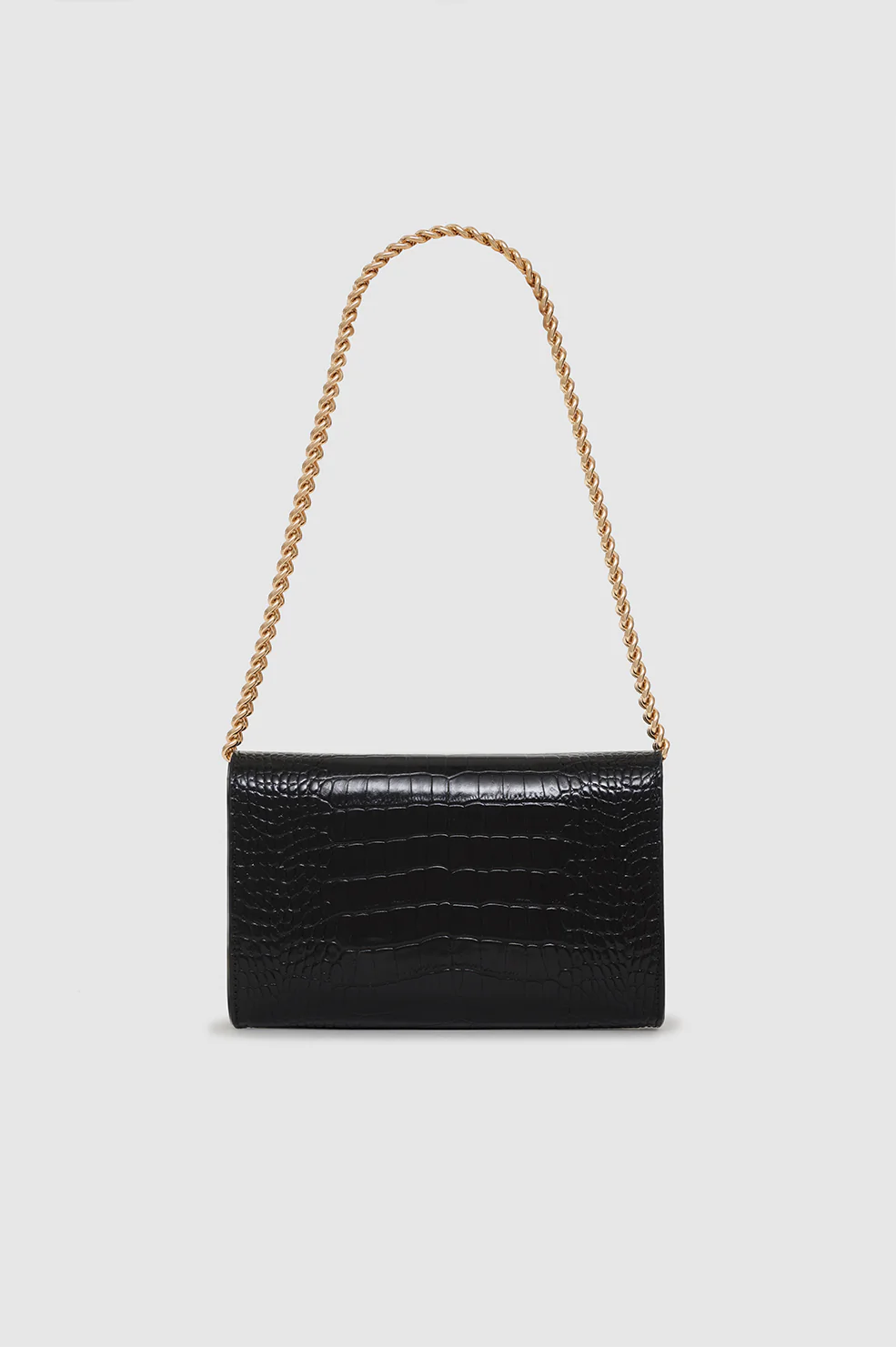 Small Elly Clutch - Black Embossed