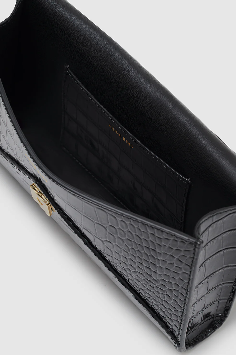 Small Elly Clutch - Black Embossed