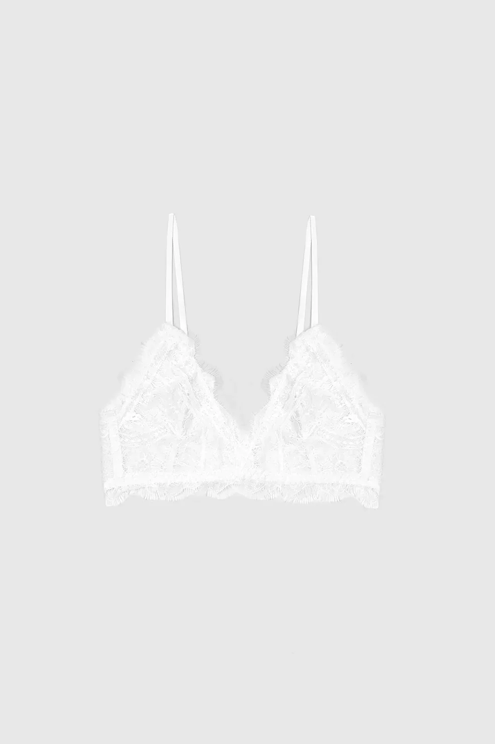 Lace Bra With Trim - Ivory