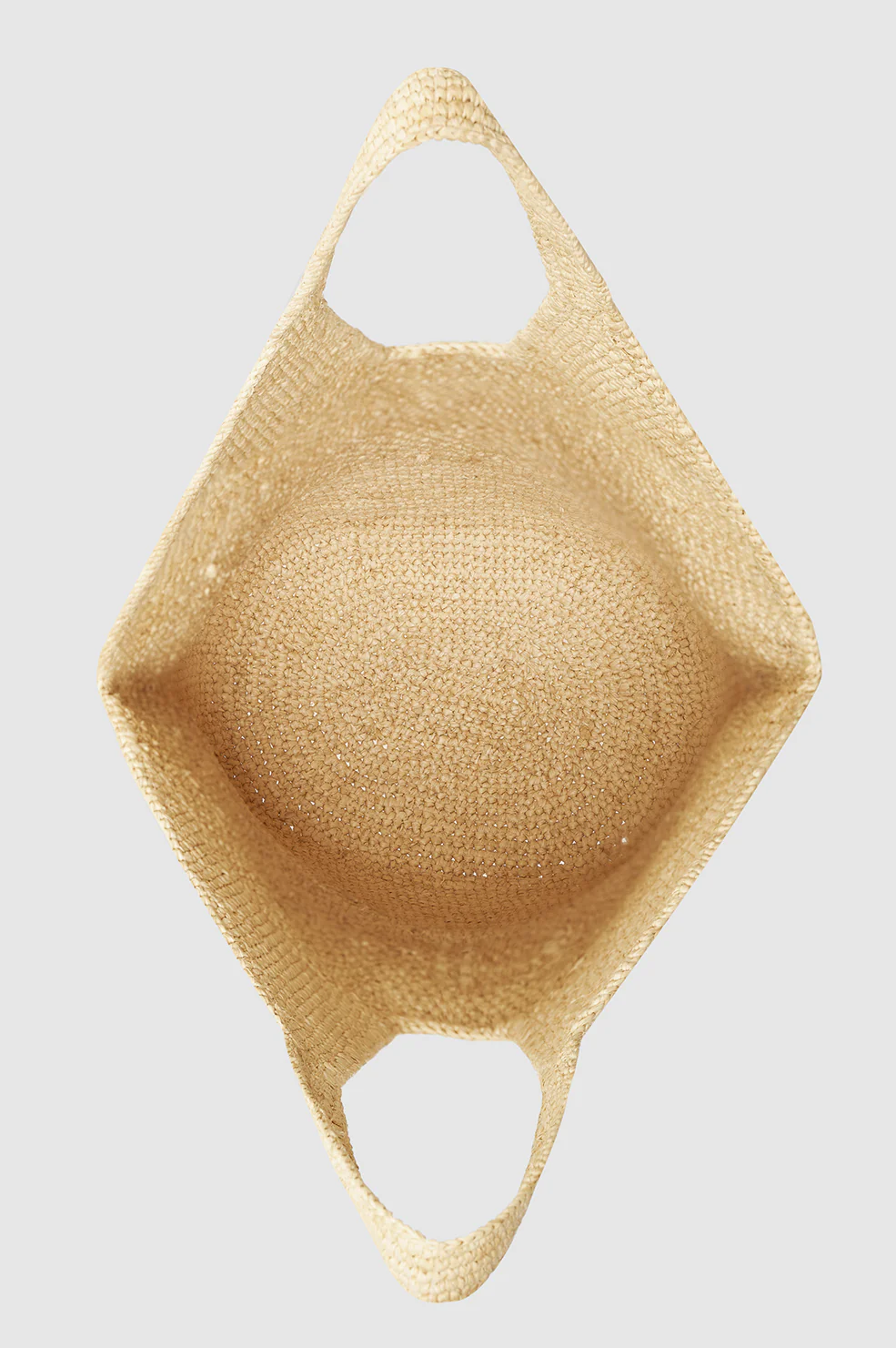 Leah Logo Hobo Raffia - Natural