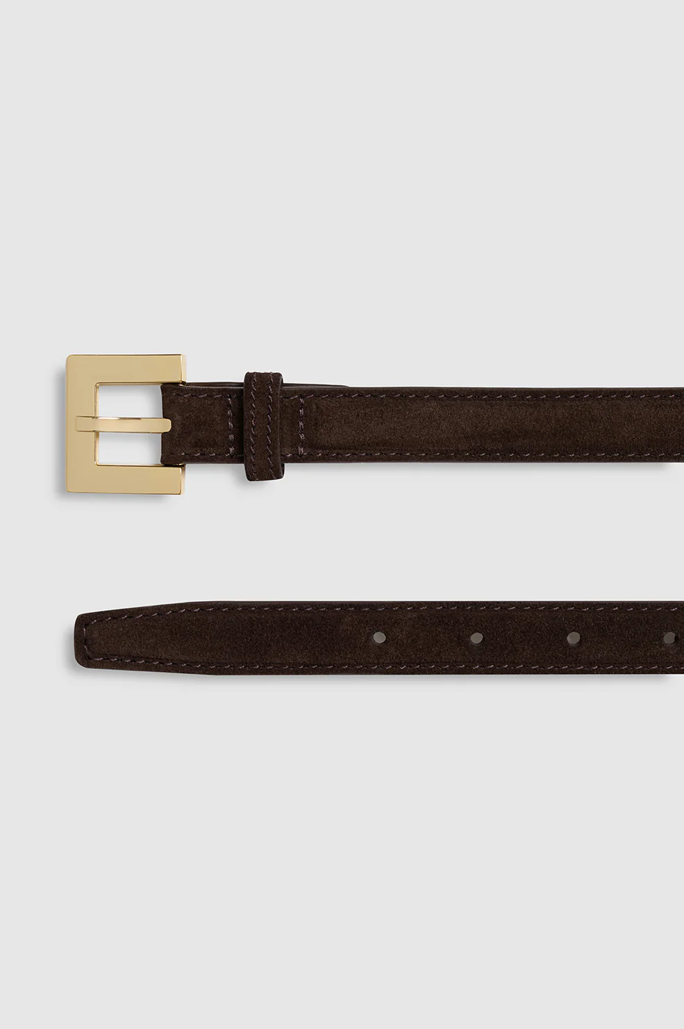 Nicola Belt - Dark Brown Suede