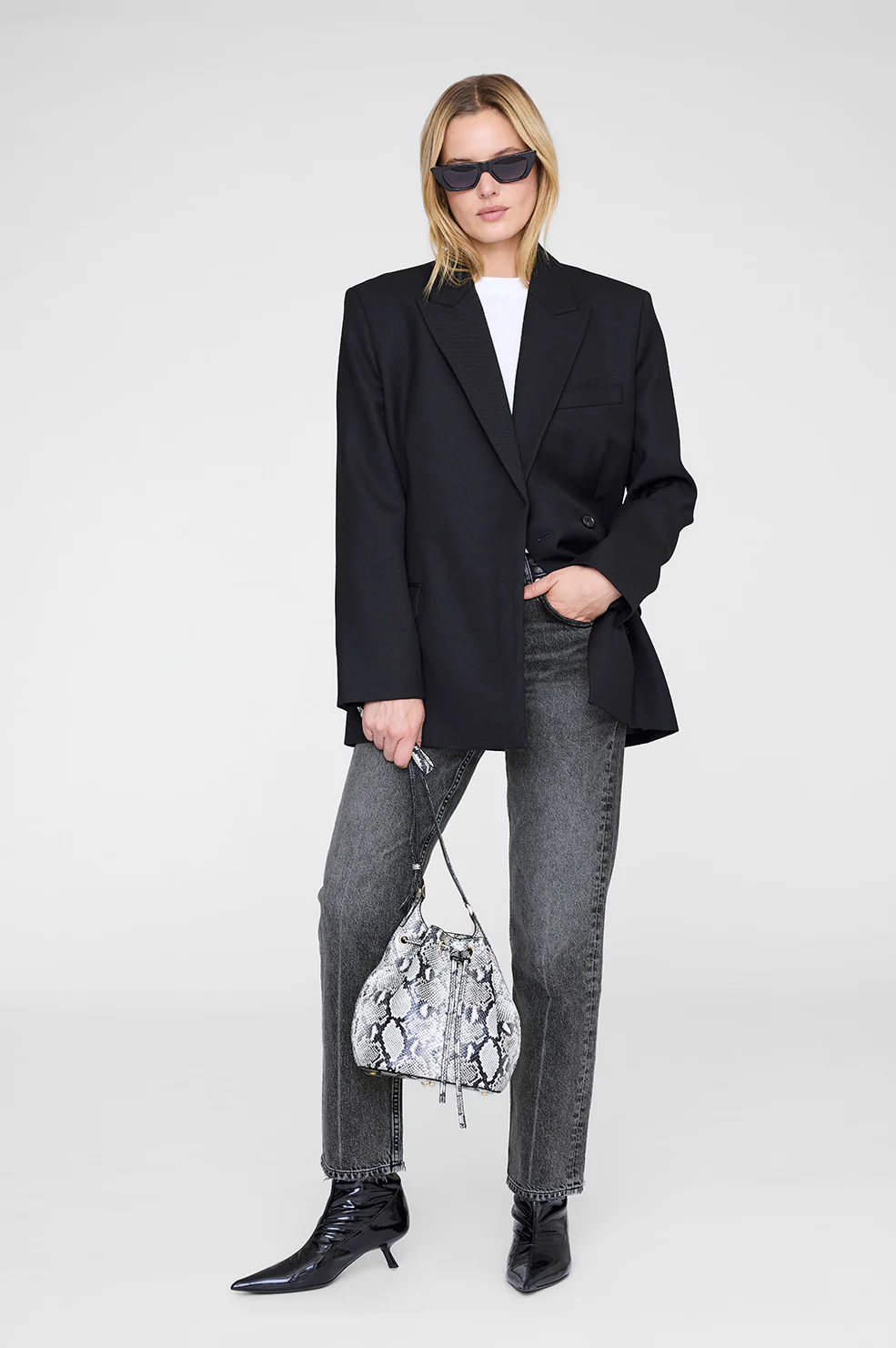 Mini Alana Bucket Bag - Python