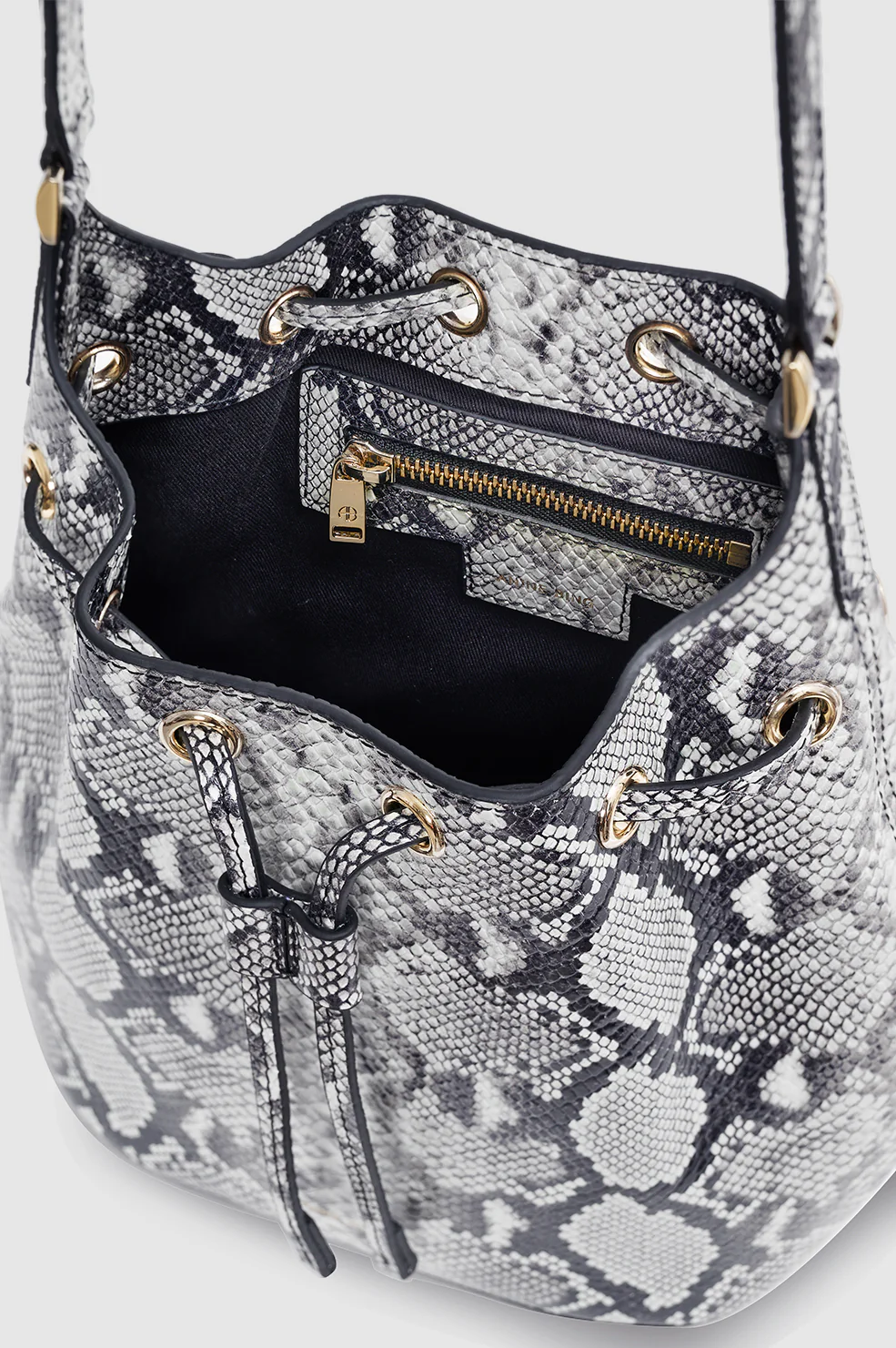 Mini Alana Bucket Bag - Python