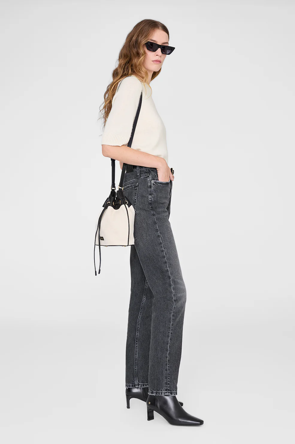 Mini Alana Bucket Bag - Natural