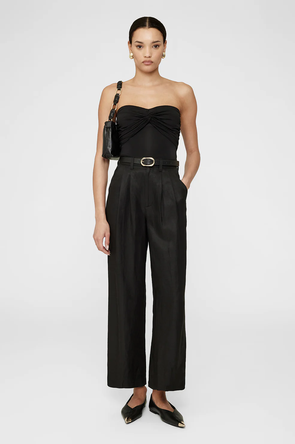 2191-carrie-ankle-pant-black-linen-blend-1.webp Carrie Ankle Pant - Black Linen Blend
