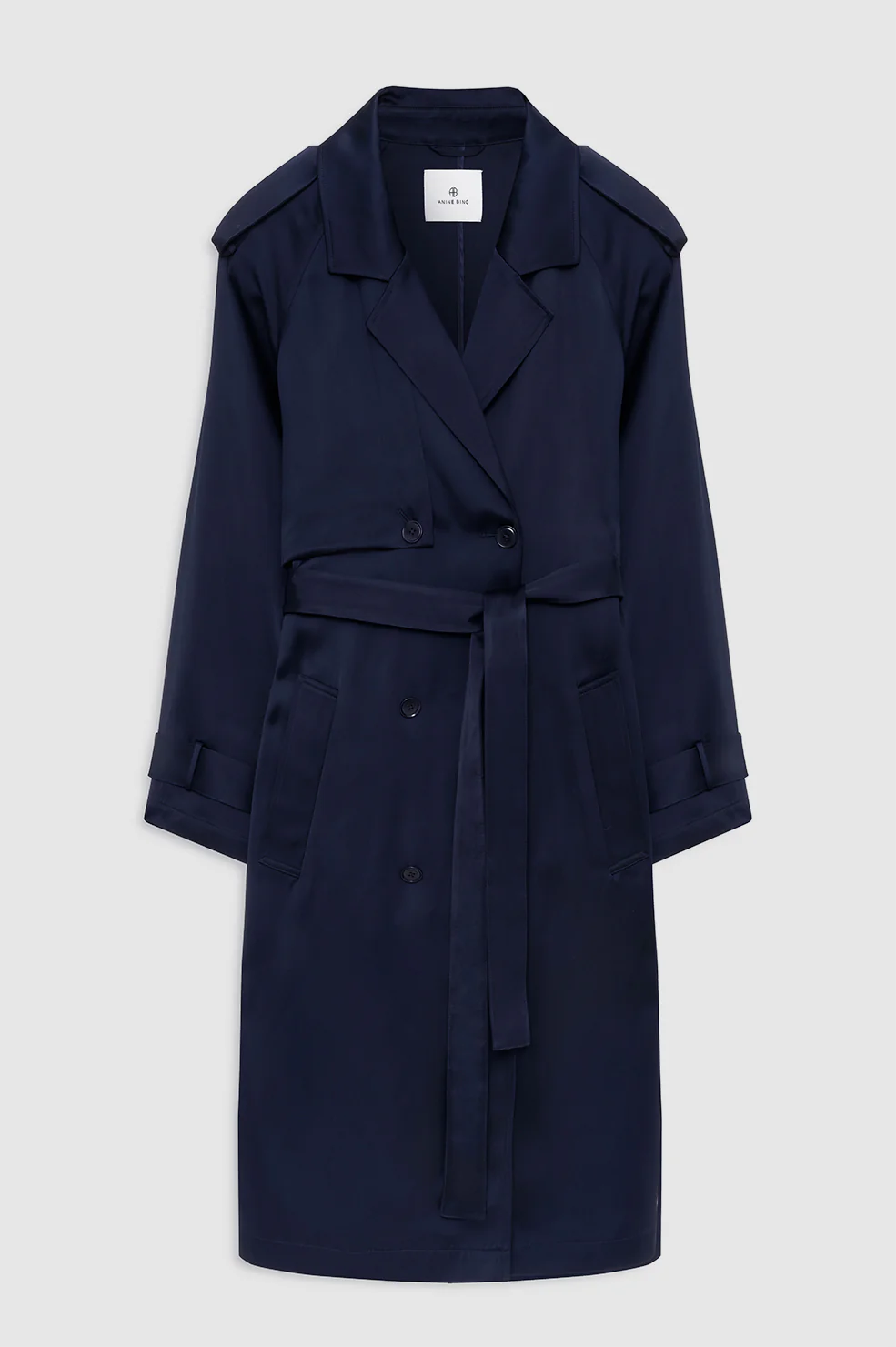 Rickie Maxi Trench - Navy