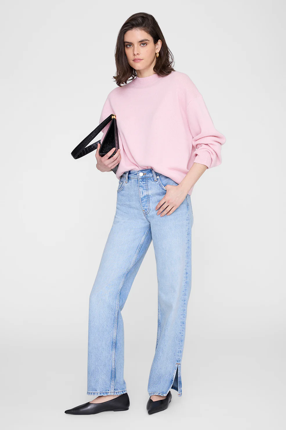 2277-lee-crew-sweater-powder-pink-1.webp Lee Crew Sweater - Powder Pink