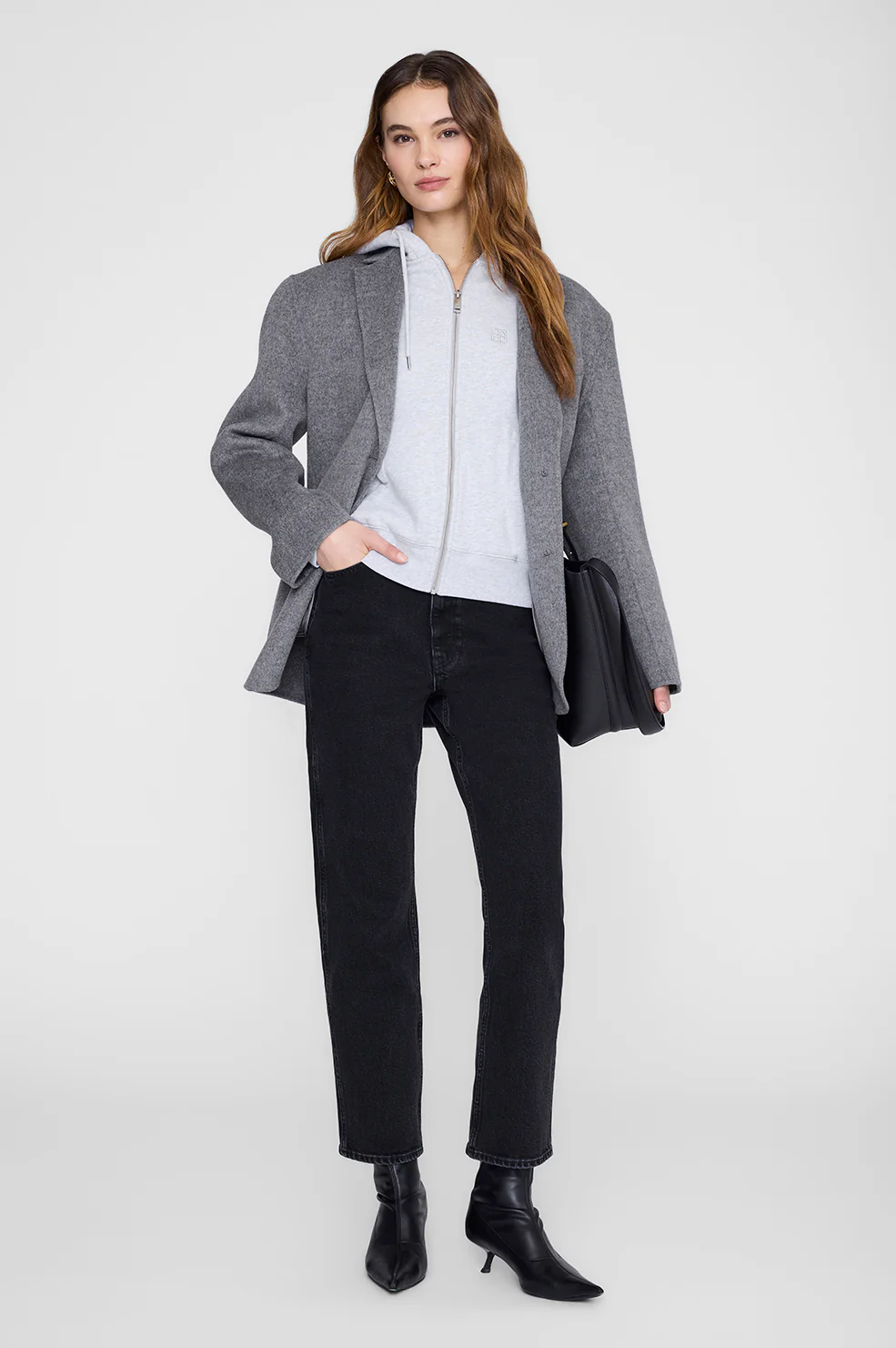Casper Zip Up Bing - Grey Melange