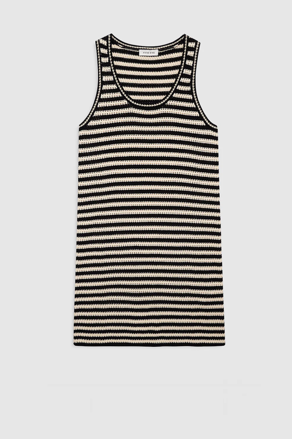 2384-arie-dress-black-and-ivory-stripe-3.webp Arie Dress - Black And Ivory Stripe
