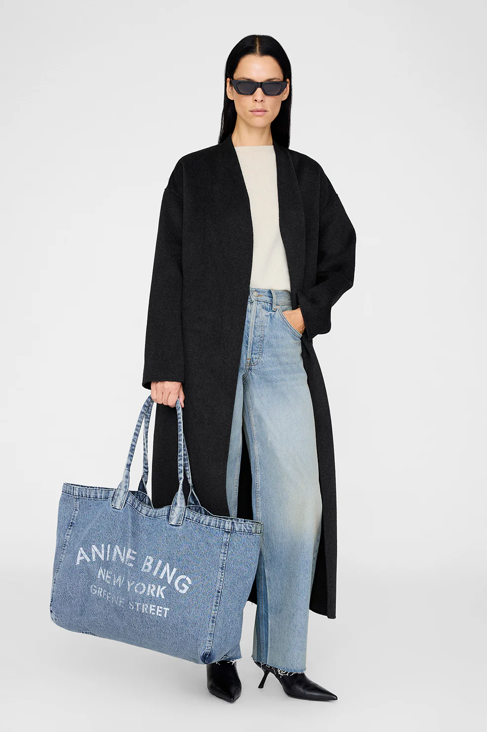 Leo Denim Tote - Shadow Blue