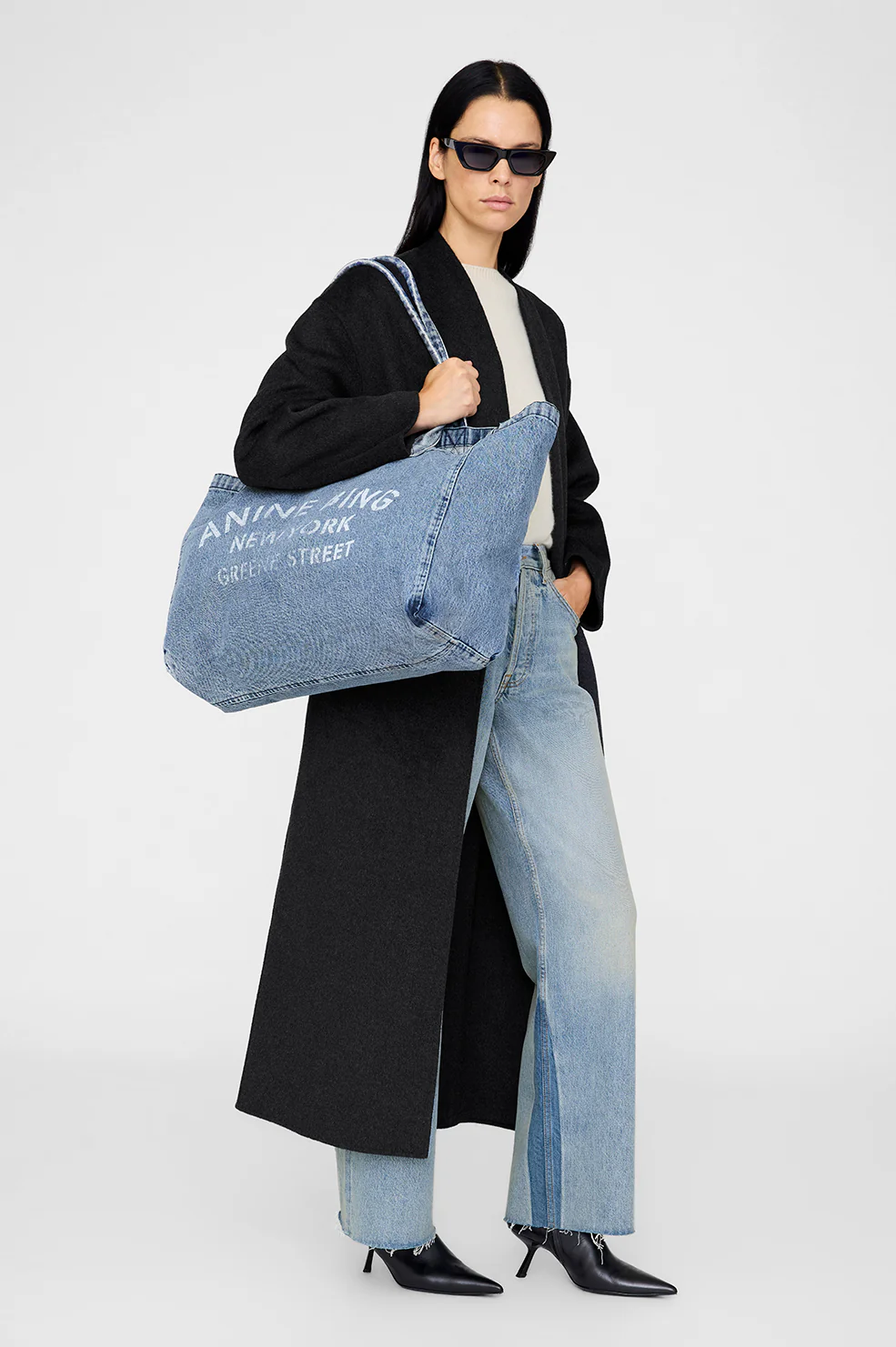Leo Denim Tote - Shadow Blue