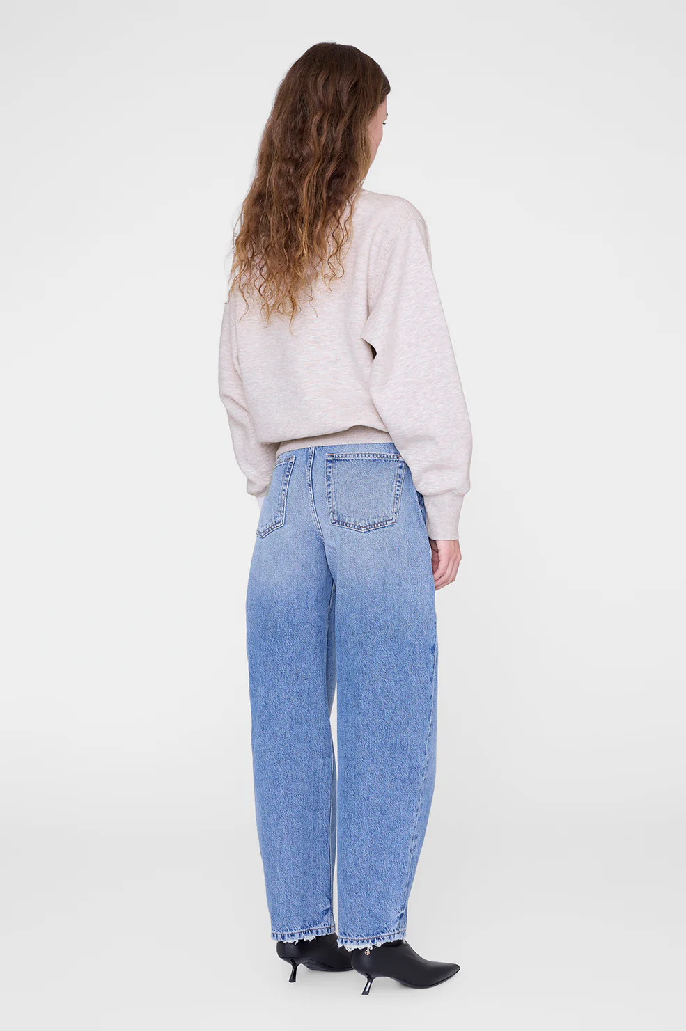 Harry Shrunken Sweatshirt La - Oatmeal Melange
