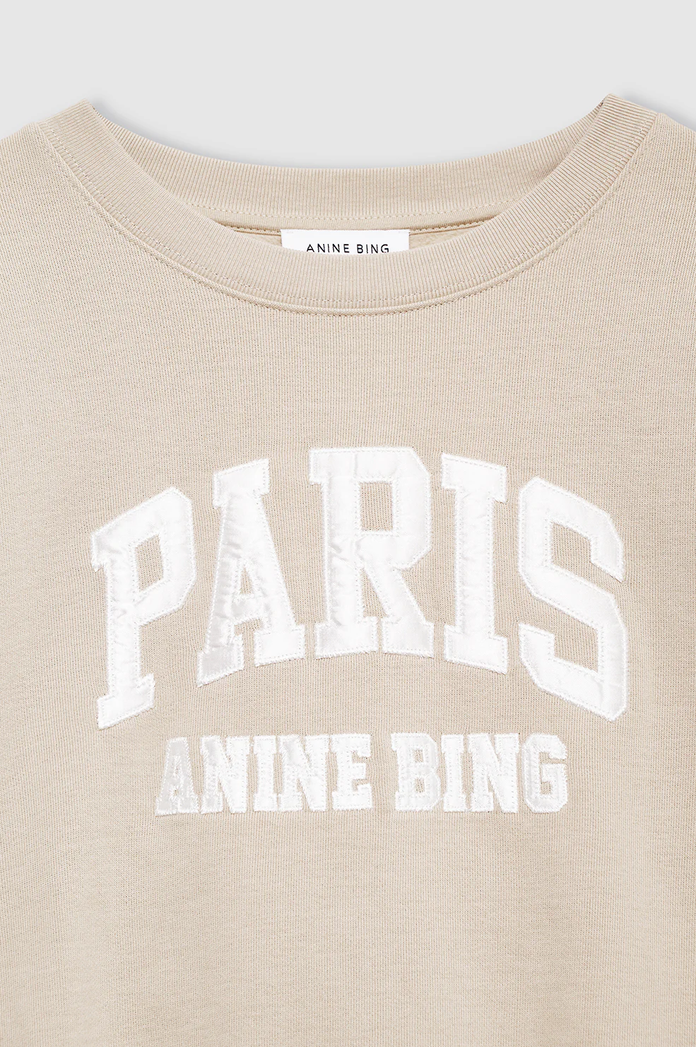 Harry Shrunken Sweatshirt Paris - Beige